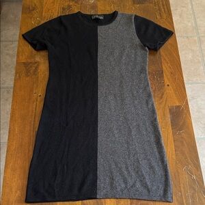 Philosophy Cashmere Black and Gray Mini Dress